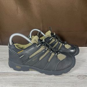 KEEN Koven Black Green Hiking Shoe Drawstring Closure Y5 Womens 6.5